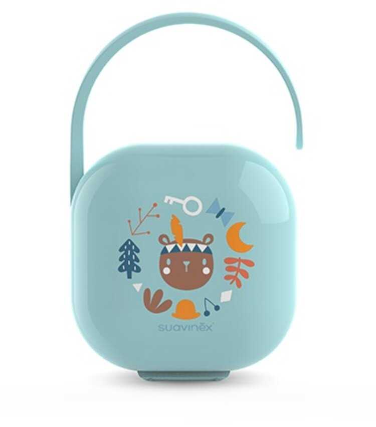 SUAVINEX Krabička na dudlík Forest - modrá Suavinex