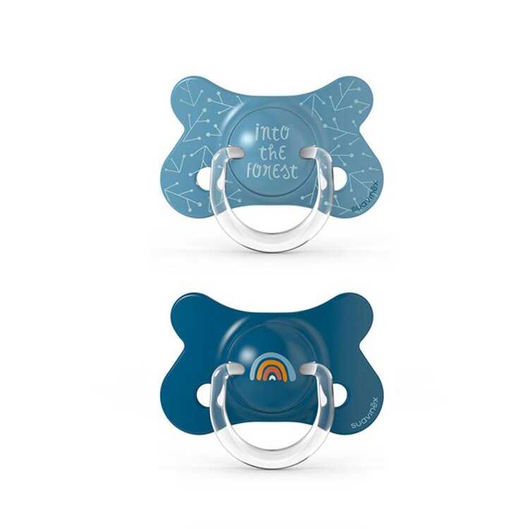 SUAVINEX Dudlík Fushion forest fyziologický silikon +18 m 2 ks modrá Suavinex