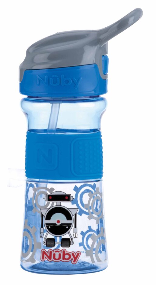 NUBY Láhev sportovní s měkkým sklápěcím brčkem 360 ml