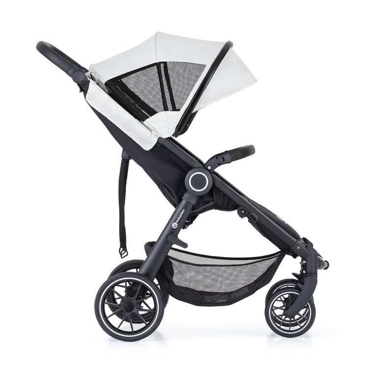 PETITE&MARS Kočárek konstrukce Street+ RWS Black + stříška letní na Street+ Summer Silver Complete Petite&Mars