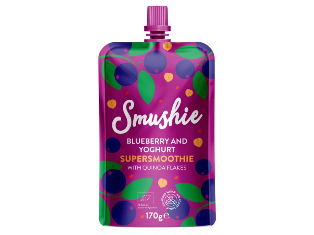 Salvest Smushie BIO Ovocné smoothie s borůvkami jogurtem a quinoou 6 x 170 g Salvest