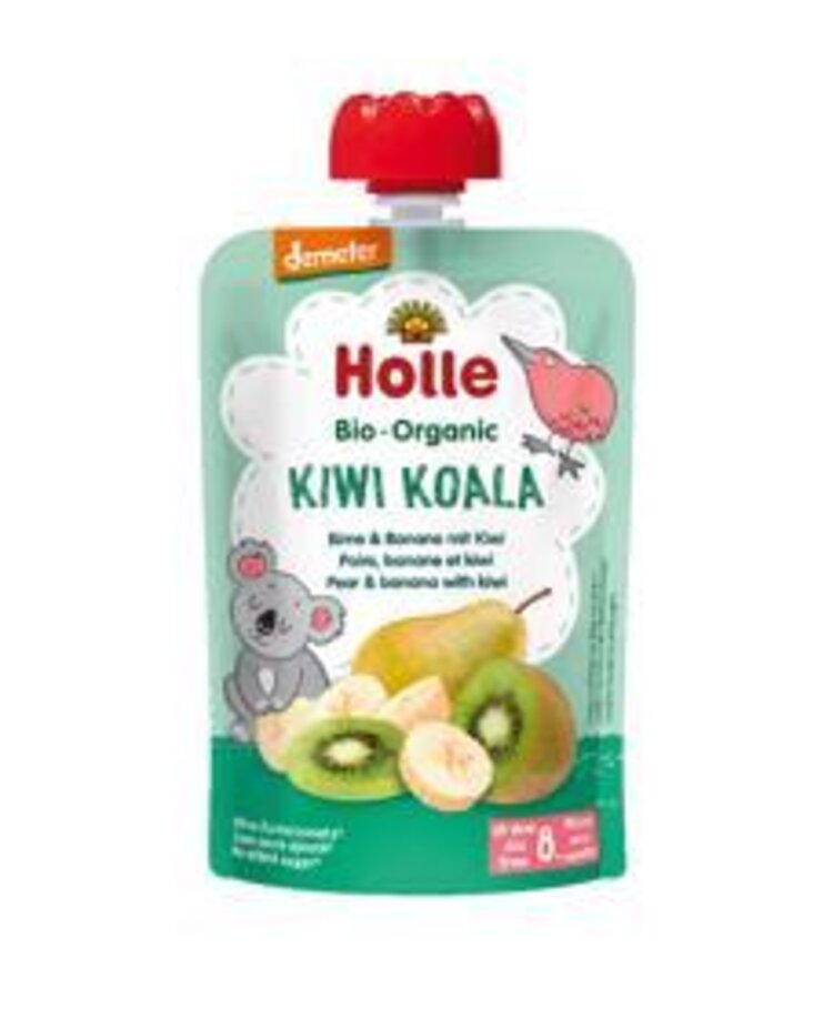 HOLLE Kiwi Koala Bio pyré hruška banán kiwi 100 g (8+) Holle