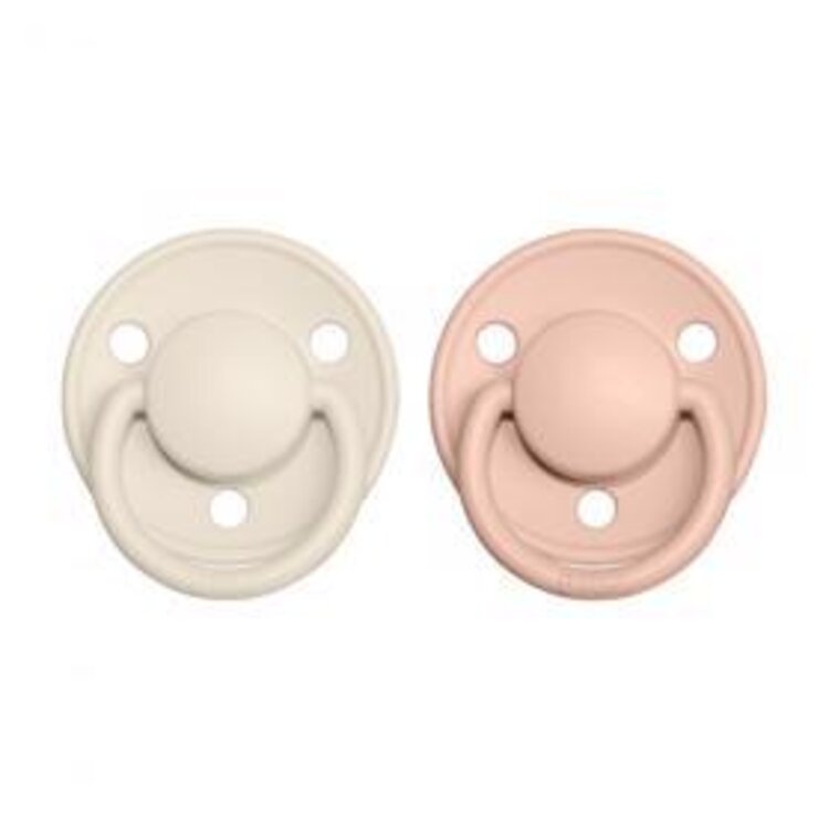 BIBS De Lux dudlíky z přírodního kaučuku 2 ks vel. 1 Ivory / Blush Bibs