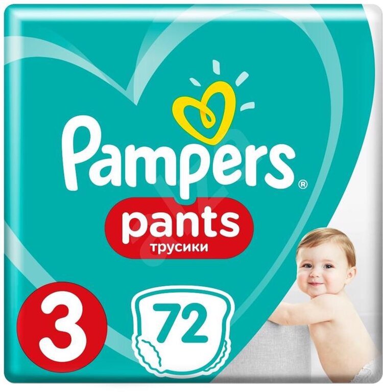 PAMPERS Pants Kalhotky plenkové jednorázové 3 (6-11 kg) 72 ks Pampers