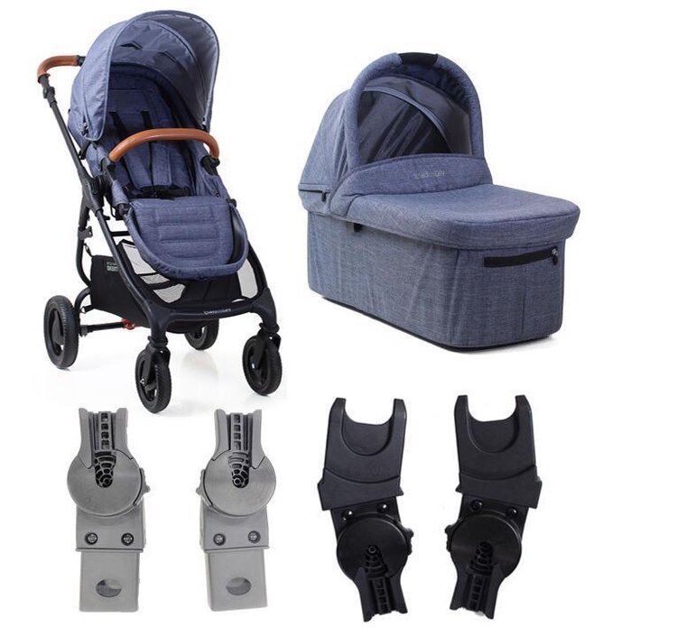 VALCO BABY Kočárek kombinovaný Trend 4 Ultra Denim včetně adaptérů k autosedačce Valco Baby