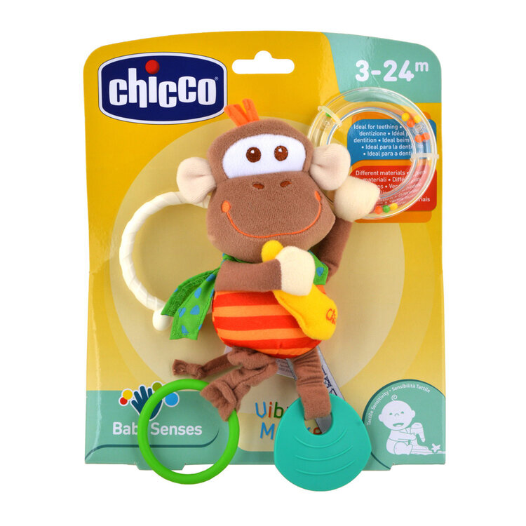 CHICCO Kousátko/chrastítko vibrující opice 3m+ Chicco