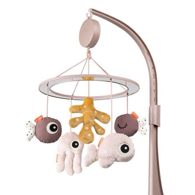 DONE BY DEER Hudební kolotoč Sea friends růžový Done by Deer