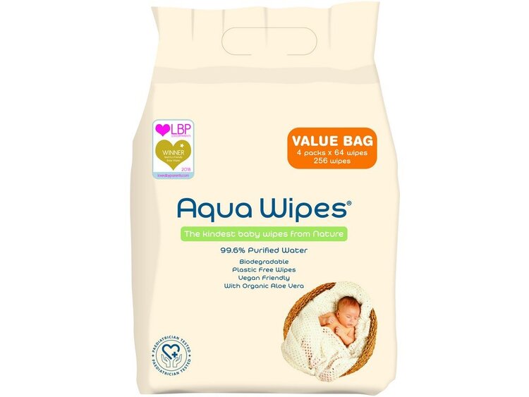 4x AQUA WIPES EKO Ubrousky dětské vlhčené