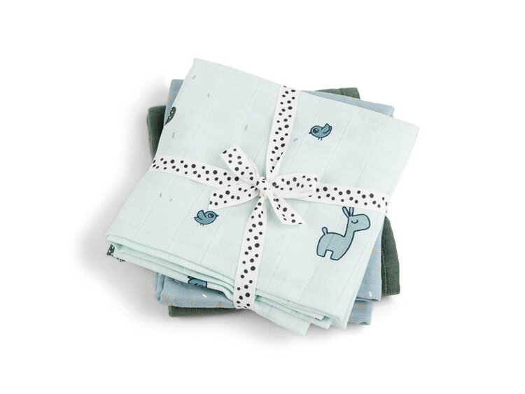 DONE BY DEER Plenky mušelínové Lalee 3 ks - modré Done by Deer