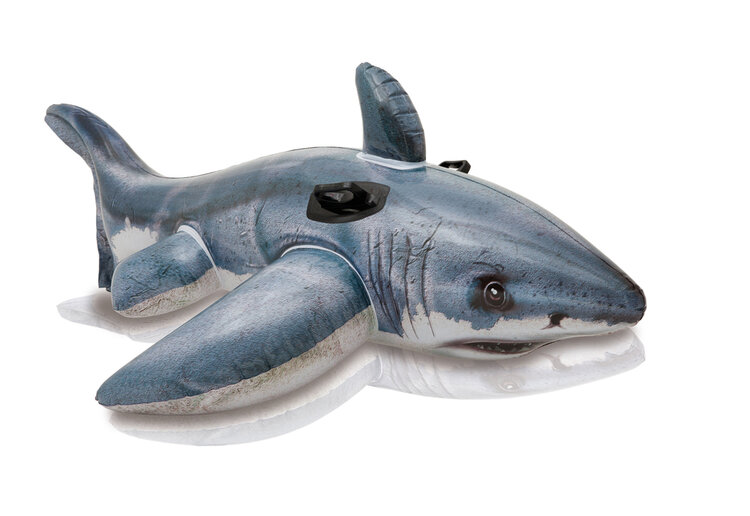 INTEX Lehátko žralok bílý s úchyty nafukovací 173x107 cm Intex
