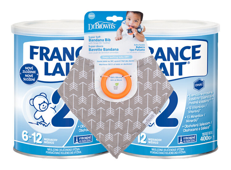 FRANCE LAIT 2 Duo + Dr.Browns Bryndák s kousátkem