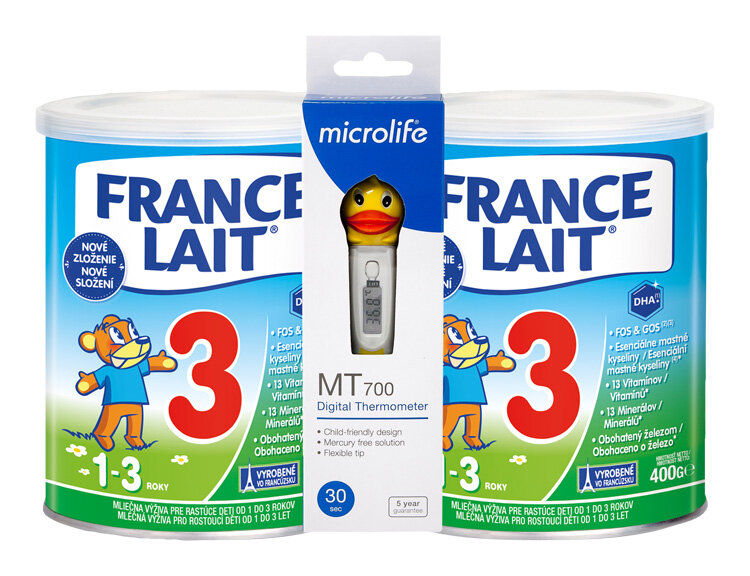 FRANCE LAIT 3 Duo + Teploměr dig.Microlife MT 700 Dětský France Lait