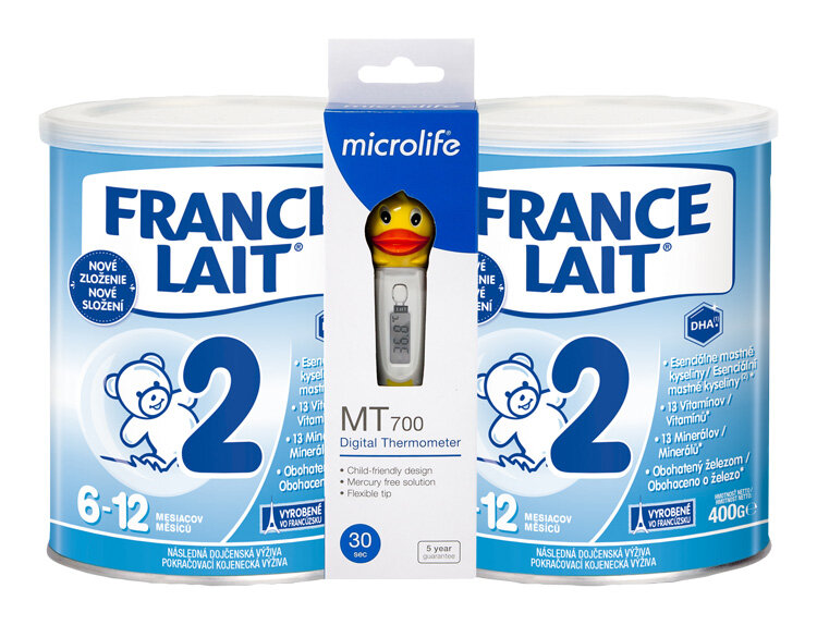 FRANCE LAIT 2 Duo + Teploměr dig.Microlife MT 700 Dětský France Lait