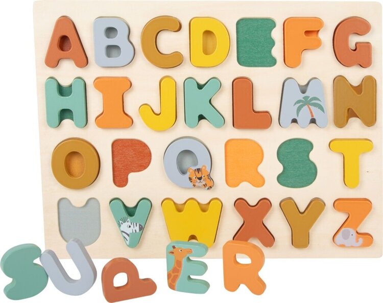 PETITCOLLAGE Dřevěné puzzle abeceda Petitcollage