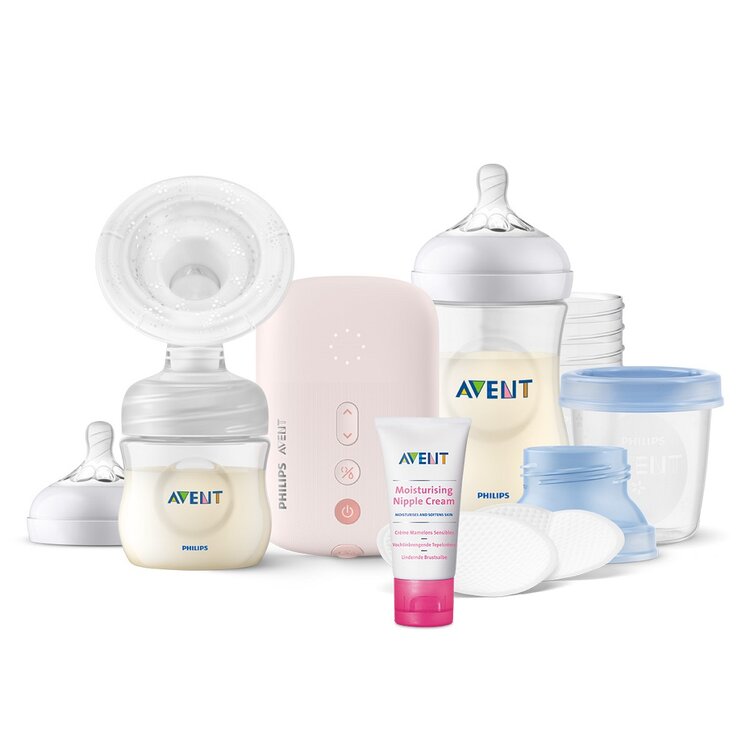 Philips AVENT Odsávačka mateřského mléka elektronická Single sada SCD395/21+Krém na bradavky 30 ml Philips Avent