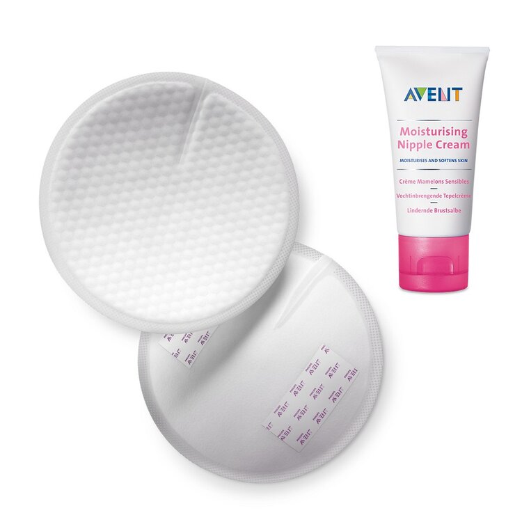 Philips AVENT Prsní vložky jednorázové 100 ks + Krém na bradavky 30 ml Philips Avent