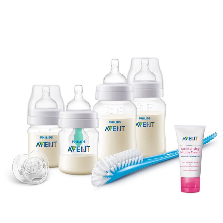 Philips AVENT Novorozenecká startovní sada Anti-colic s ventilem AirFree + Krém na bradavky 30 ml Philips Avent