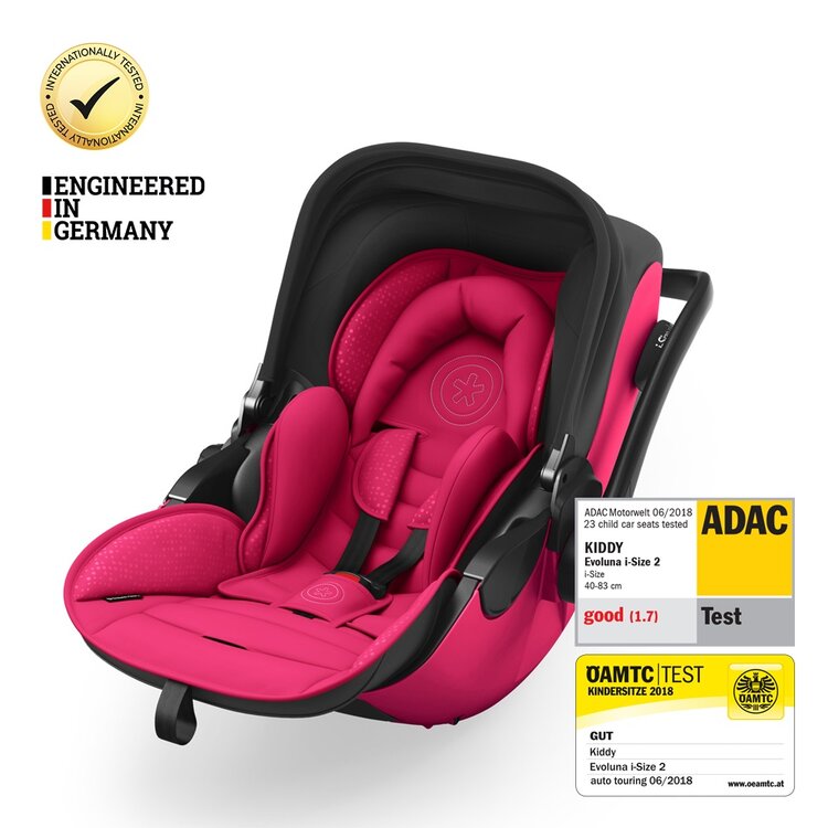 KIDDY Autosedačka Evoluna i-size 2 + Isofix základna 40-83 cm Rubin Pink Kiddy