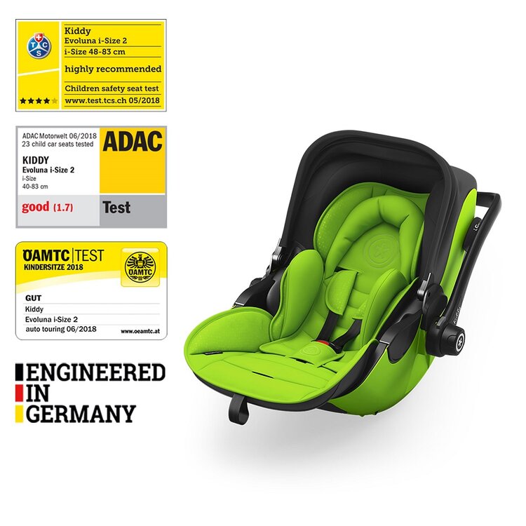 KIDDY Autosedačka Evoluna i-size 2 + Isofix základna 40-83 cm Lizard Green Kiddy