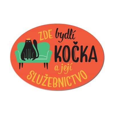 Cedulka na dveře - Kočka ALBI ALBI