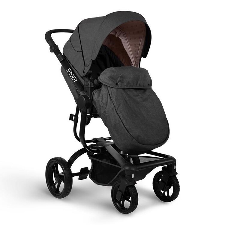 PETITE&MARS Nánožník ke kočárku Vario/Spider - Black Melange Petite&Mars