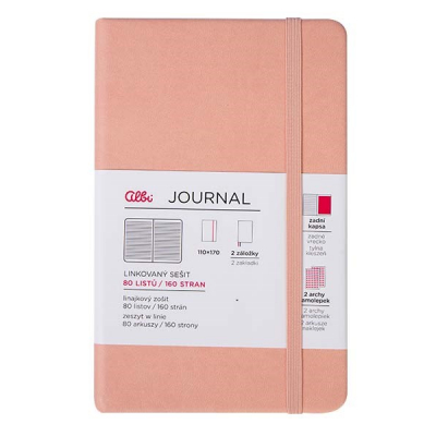 Střední journal blok - Růžový ALBI ALBI