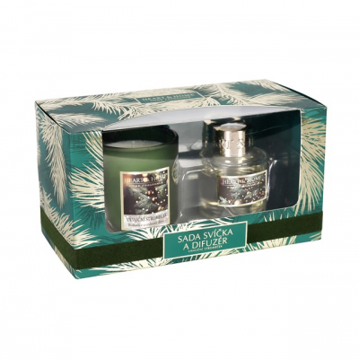 Sada vánoční svíčky a difuzéru Heart and Home ALBI ALBI