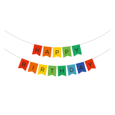 Banner Happy birthday barevný ALBI ALBI