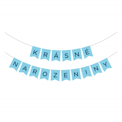 Banner Krásné narozeniny modrý ALBI ALBI