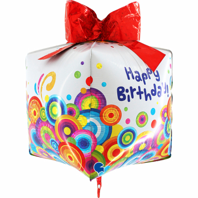 Balónek fóliový Happy Birthday 3D dárek ALBI ALBI