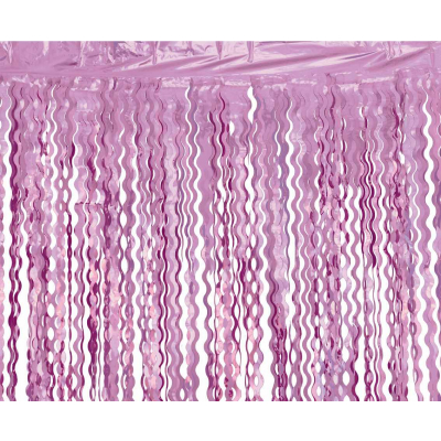 Závěs na dveře růžový vlnitý 100 x 200 cm 1 ks ALBI ALBI