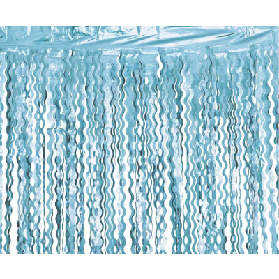 Závěs na dveře tyrkysový vlnitý 100 x 200 cm 1 ks ALBI ALBI