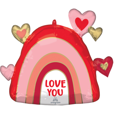 Balónek fóliový Love You duha červená ALBI ALBI