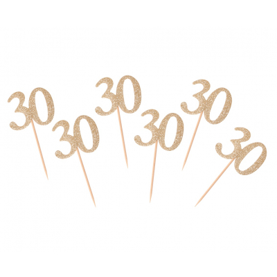 Zápich číslo 30 zlatá 6 ks ALBI ALBI