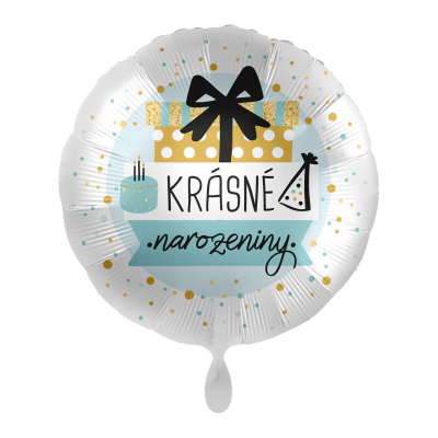 Balónek fóliový Krásné narozeniny tyrkys ALBI ALBI