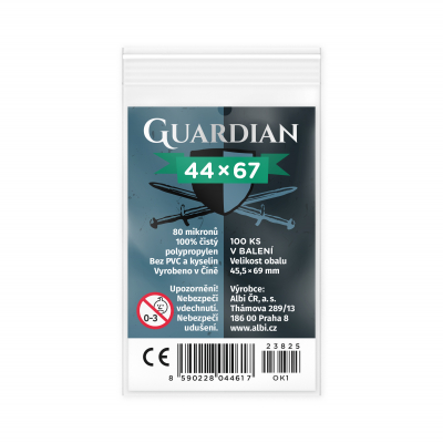 Obaly na karty Guardian pro karty 44 × 68 mm - 100 ks ALBI ALBI