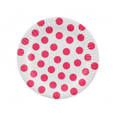 Talíře magenta puntíky 6 ks ALBI ALBI