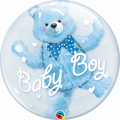 Balónek dvojitá bublina Baby Boy Medvídek modrý ALBI ALBI