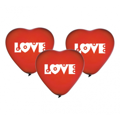 Balónky latexové Srdce Love červené 5 ks ALBI ALBI