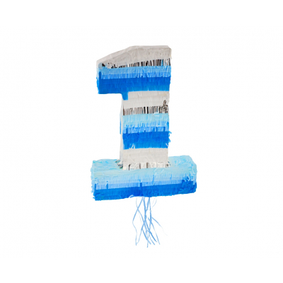 Piňata ČÍSLO 1 modrá 50 x 35 x 7