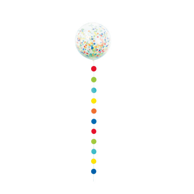 Balón latexový Jambo transparentní s barevným ocasem ALBI ALBI
