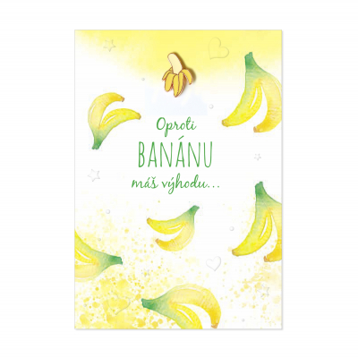 Přání s broží - Banán