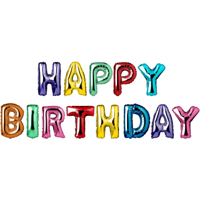 Balónek fóliový Happy Birthday barevný ALBI ALBI
