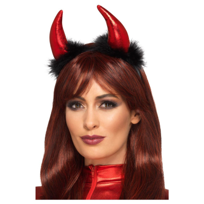 Čelenka rohy červené s kožešinkou ALBI ALBI