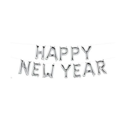 Balónek fóliový Happy New Year stříbrny ALBI ALBI