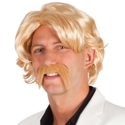 Paruka krátká blond a knír ALBI ALBI