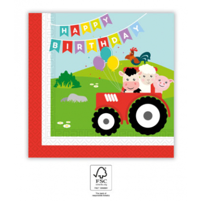 Ubrousky Happy Birthday Farma 8 ks ALBI ALBI