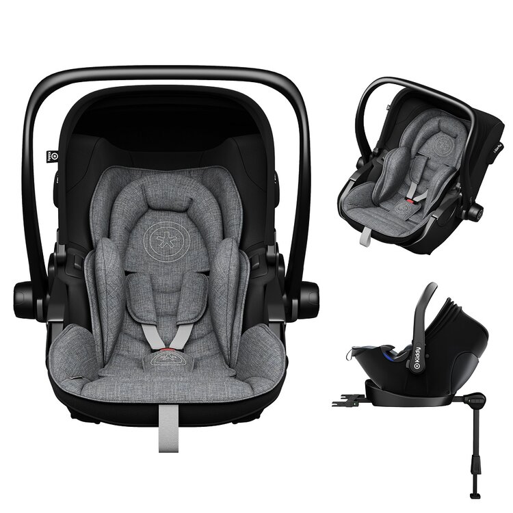 KIDDY Autosedačka Evoluna i-size 2 + Isofix základna 40-83 cm Grey Melange Icy Grey Kiddy