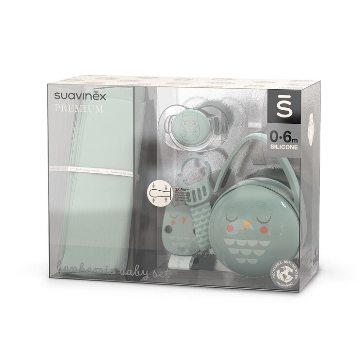 SUAVINEX Dárkový baby set Bonhomia - zelený Suavinex