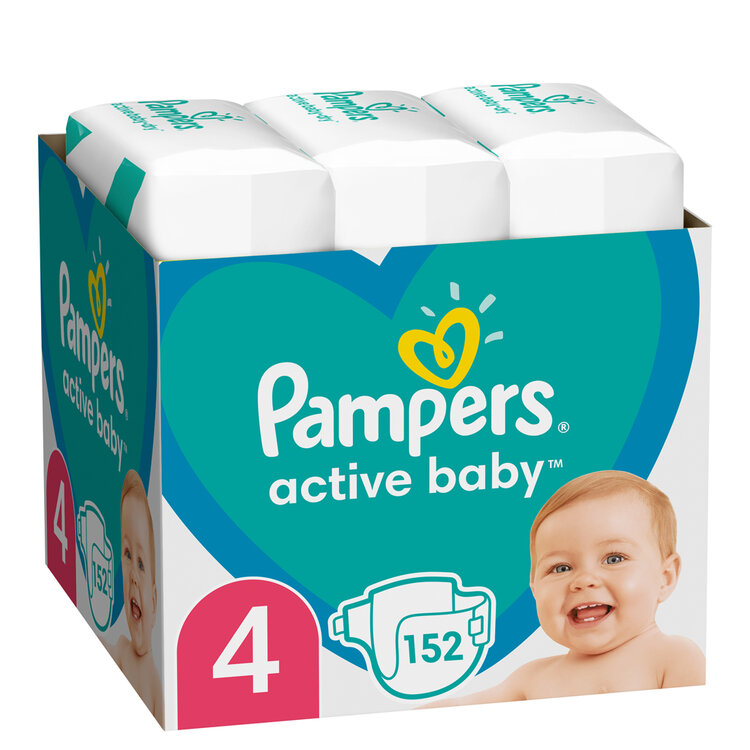 PAMPERS Active Baby plenky 4 (152 ks) 9-14 kg Pampers